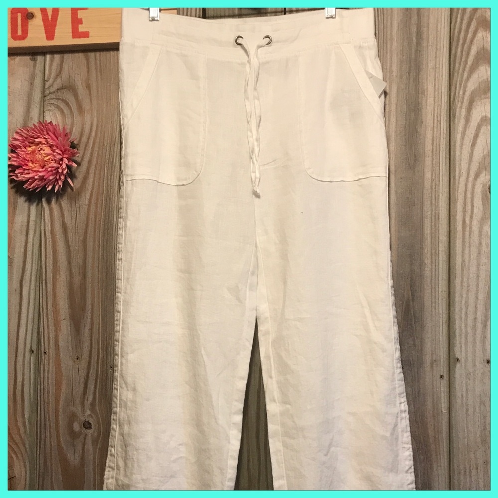 ⭐️ Athleta Soft Wide Leg Linen pants ⭐️ - Picture 3 of 4